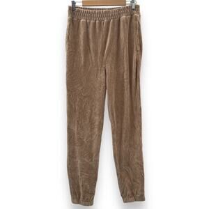 H&M Tan Corduroy High Rise Ankle Length Jogger Pants Size M‎